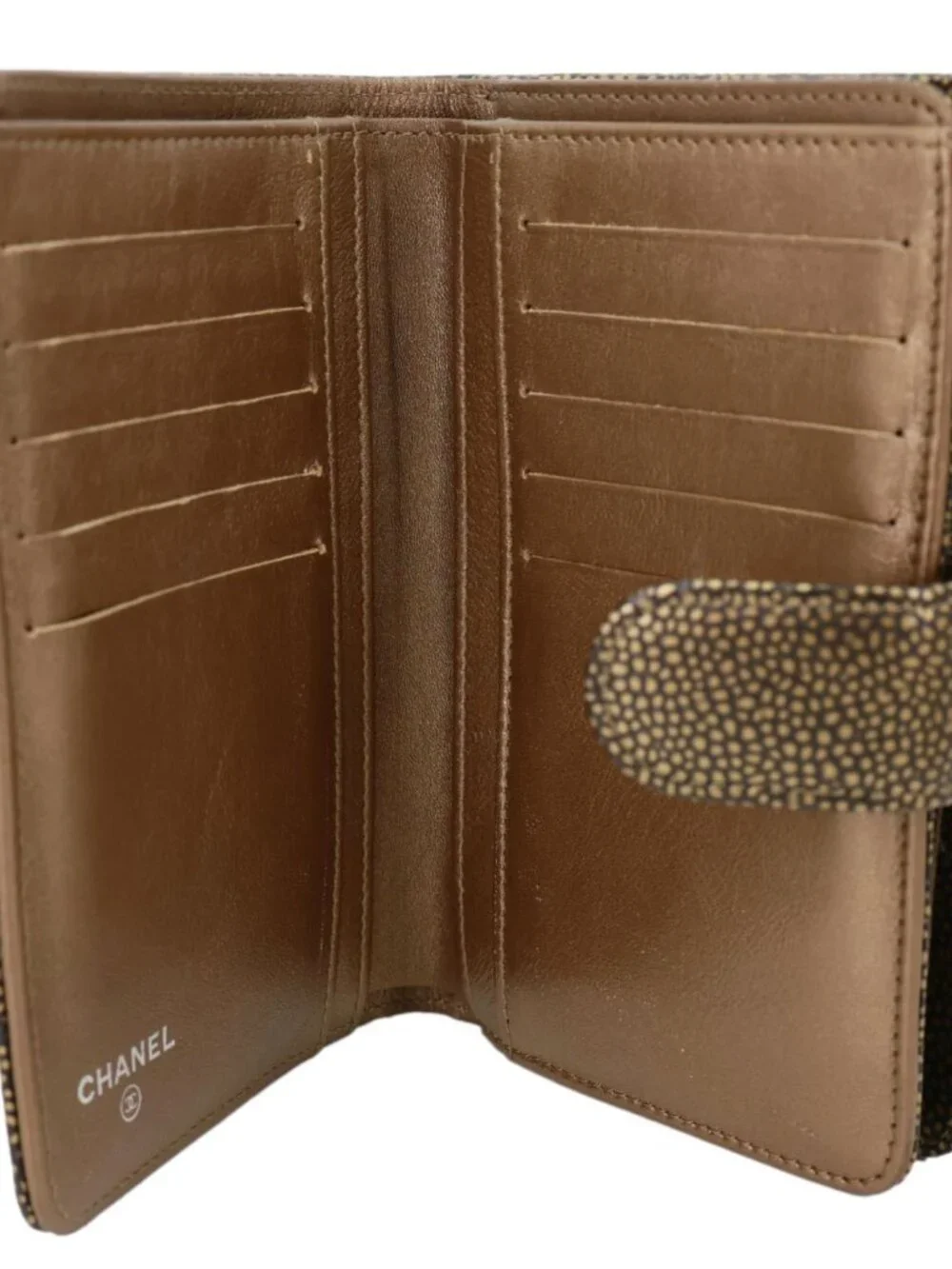Chanel Timeless CC Caviar Leather Zipped Pocket Wallet Gold